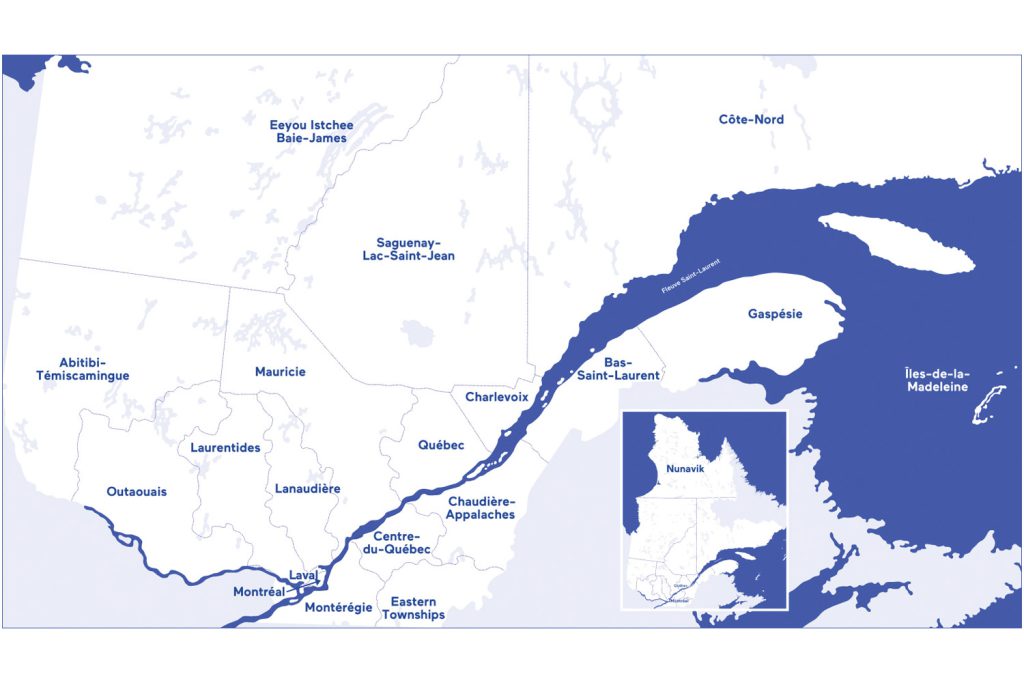 Map of Quebec